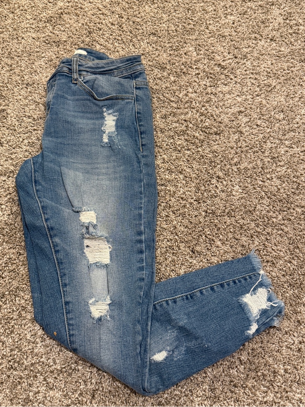 KanCan Medium Blue Distressed Skinny Jeans